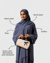 Double layer designer abaya